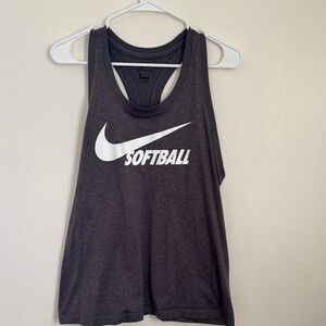 Nike Charcoal Gray Softball Tank